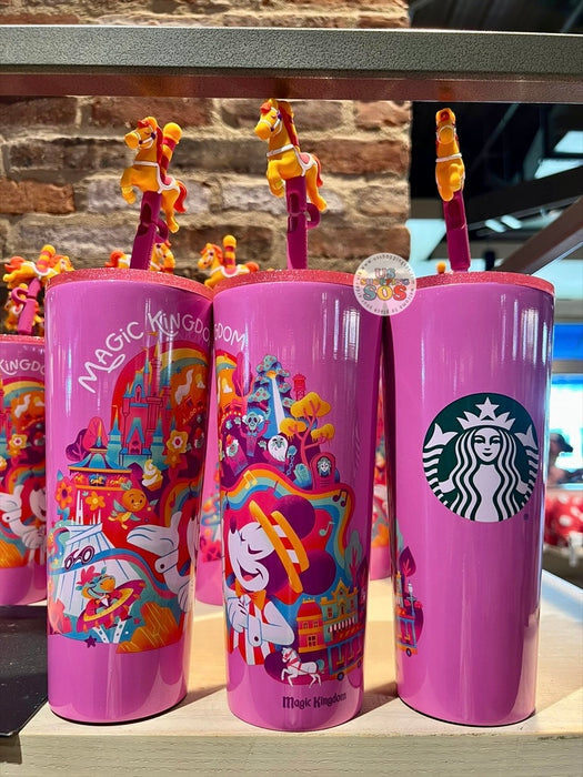 DLR/WDW - Starbucks Mickey Magic Kingdom Stainless Steel Cold Cup 2026