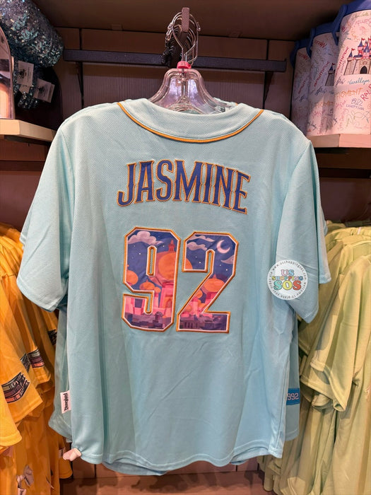 DLR/WDW - Aladdin Jasmine Park Logo Turquoise Baseball Jersey (Adult)