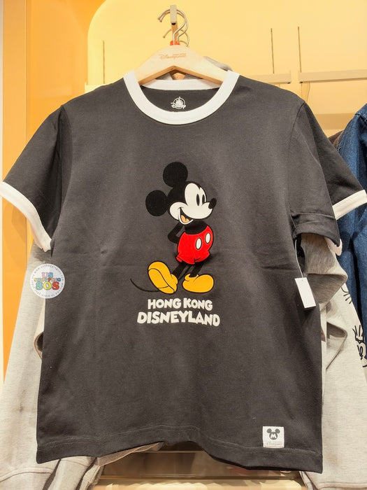 HKDL - 2026 Mickey Mouse Standing Ringer T Shirt for Adults (Color: Black)