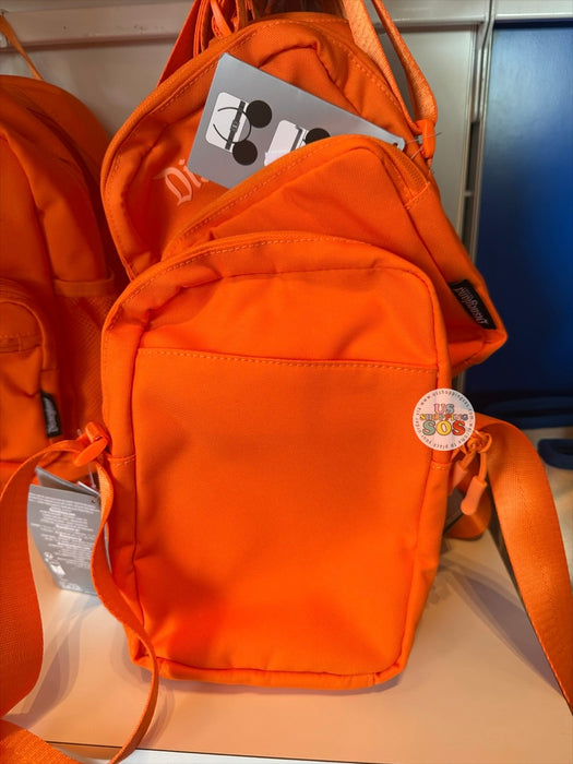 DLR/WDW - Logo Mania 2026 Park Hopper - Bright Orange Park Logo Headband Friendly Crossbody Bag