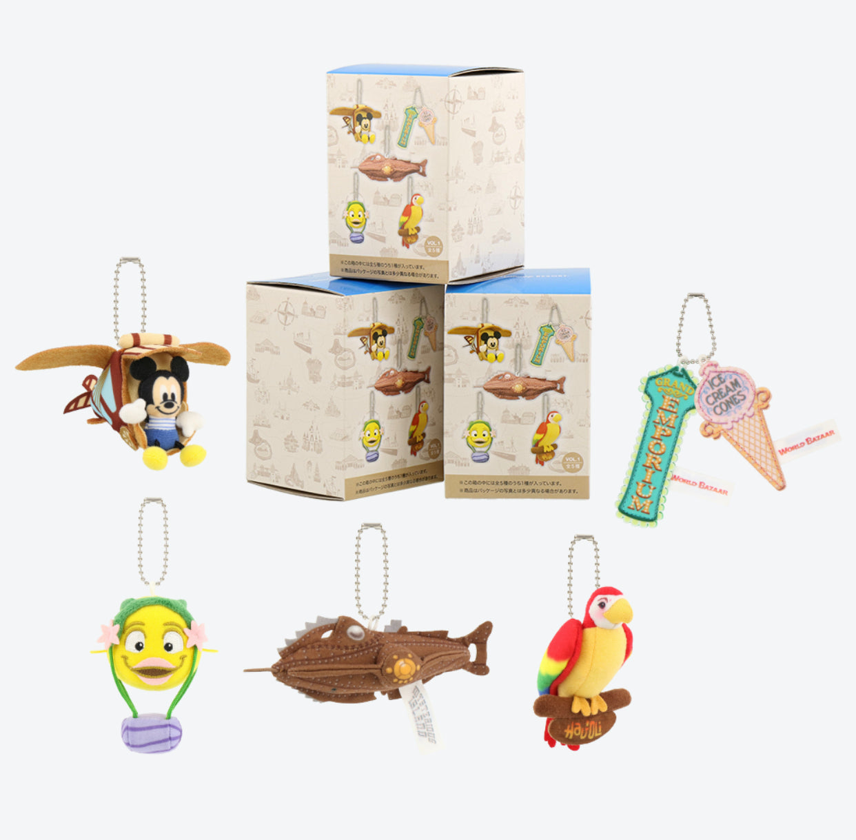 TDR - Tokyo Disney Resort "Park Map Motif" Collection - Mystery Plush Charm Box (Release Date: July 11, 2024)