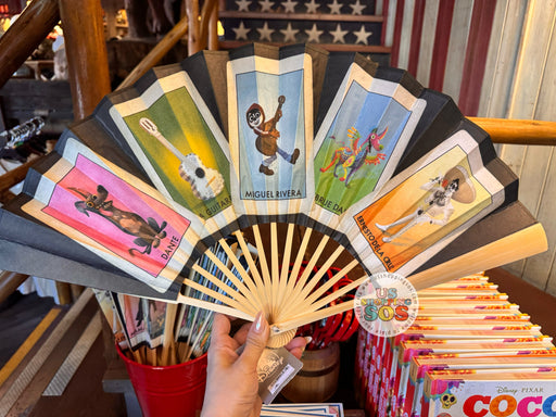 DLR/WDW - CoCo Characters Black Hand Fan