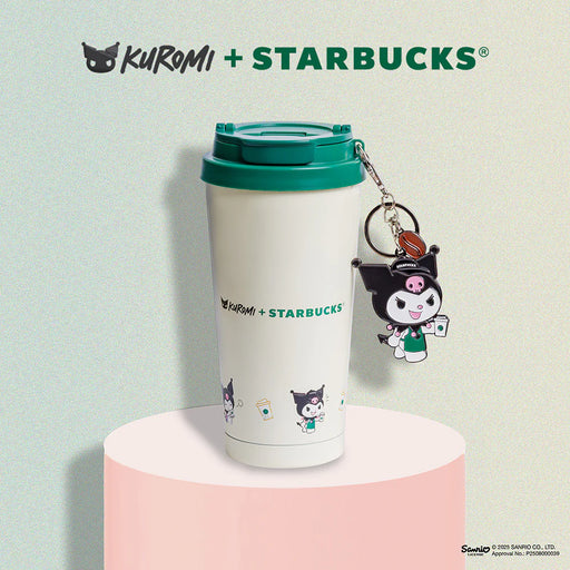 Starbucks Hong Kong - KUROMI + Starbucks 16oz Stainless Steel Tumbler with Metal Keychain