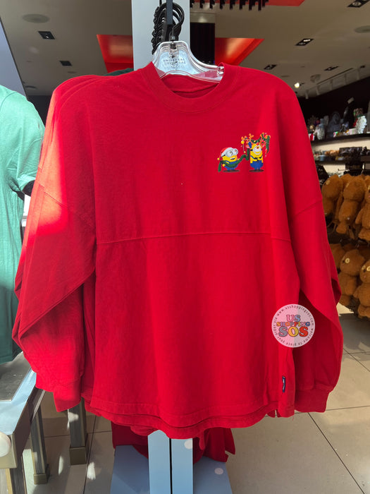 Universal Studios - Despicable Me Minions Christmas - Spirit Jersey “Let’s Get Merry” Red Pullover (Adult)