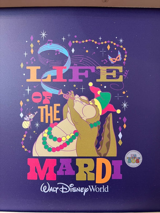 DLR/WDW - The Princess and the Frog Louis Life of the Mardi Park Logo Berry Blue Graphic Tee (Adult)