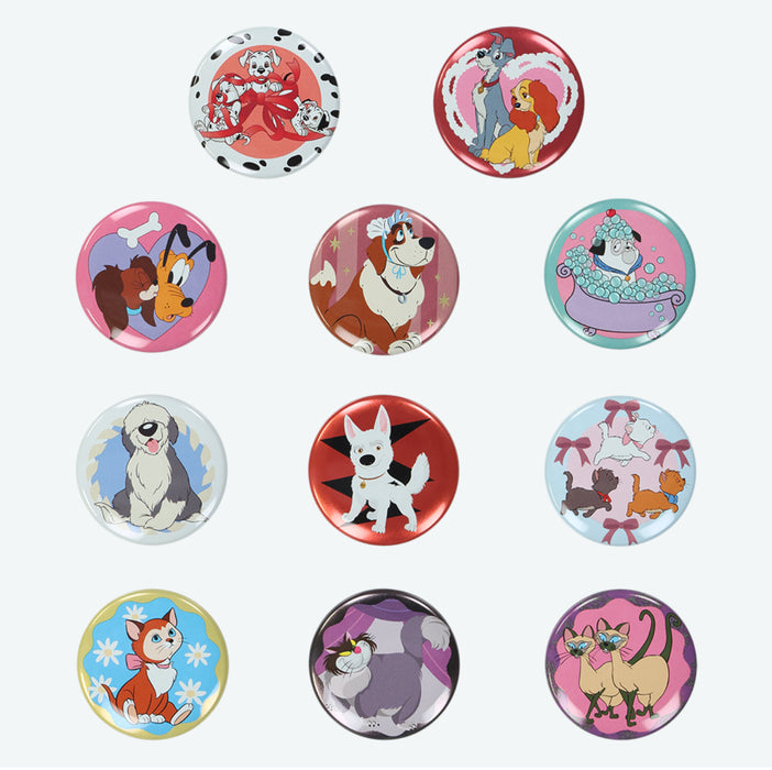 TDR - Tokyo Disney Resort Disney Dog and Cat Mystery Button Badges