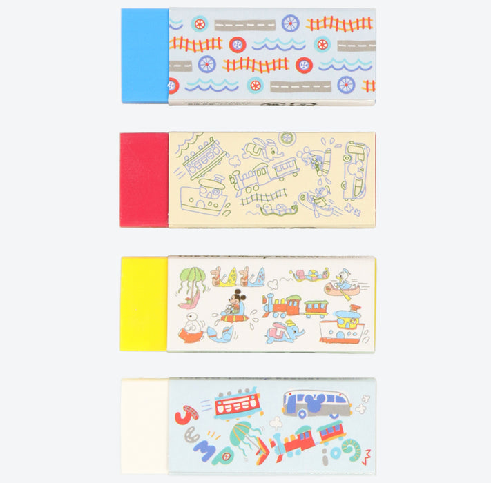 TDR - "Go-Go-Go! with Disney Vehicles" Collection x Erasers Set (Release Date: July 11, 2024)