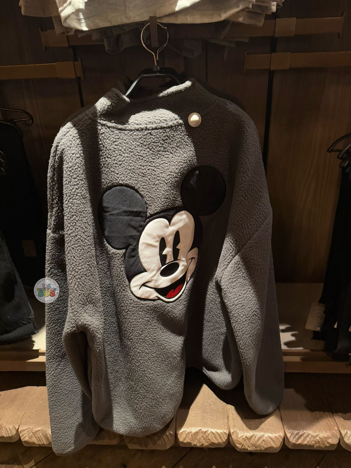 DLP - Mickey Mouse Big Face “D est. 1992” Sherpa Black Pullover
