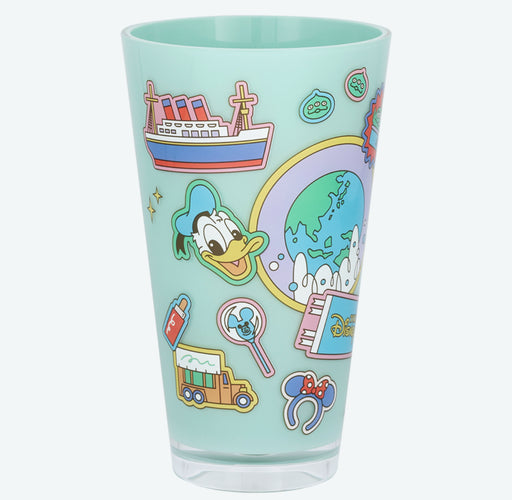 TDR - Tokyo Disney Resort "Park Map Motif" Pastel Color Collection - Donald & Daisy Duck Plastic Tumbler (Release Date: Dec 11, 2025)