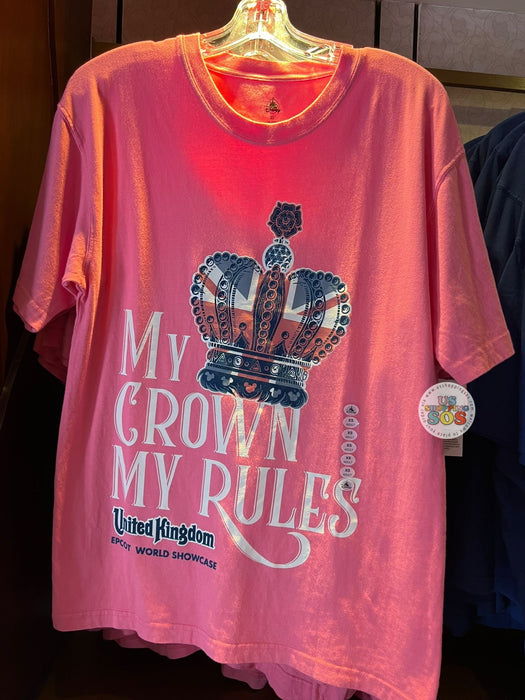 WDW - EPCOT World Showcase - United Kingdom “My Crown My Rules” Rose Pink Graphic Tee (Adult)