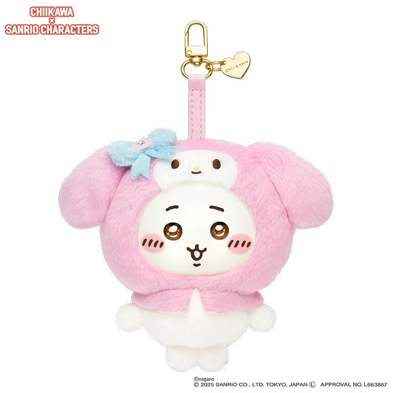 MINISO - Chiikawa x Sanrio Characters Vinyl Plush Pendant x My Melody + Chiikawa
