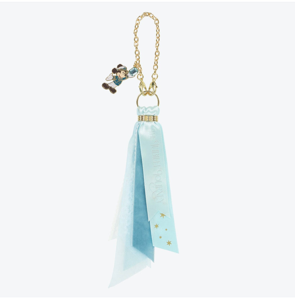 TDR - Tokyo DisneySea 25th Anniversary "The Jubilee Journey" x Mickey Mouse "Blue Ribbons" Keychain (Release Date: May 25, 2026)