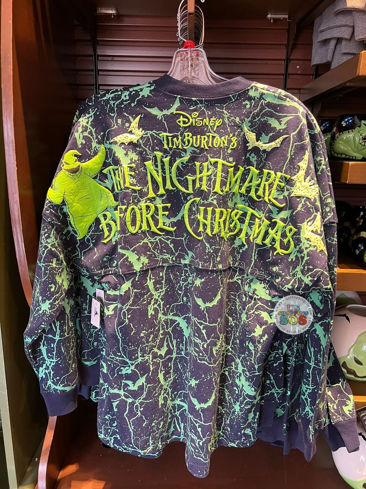 DLR/WDW - The Nightmare Before Christmas - Spirit Jersey Oogie Boogie Neon Green Splash Black Pullover (Adult)