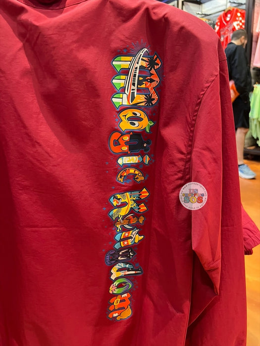 WDW - Magic Kingdom 2026 - Red Windbreaker Pullover (Adult)