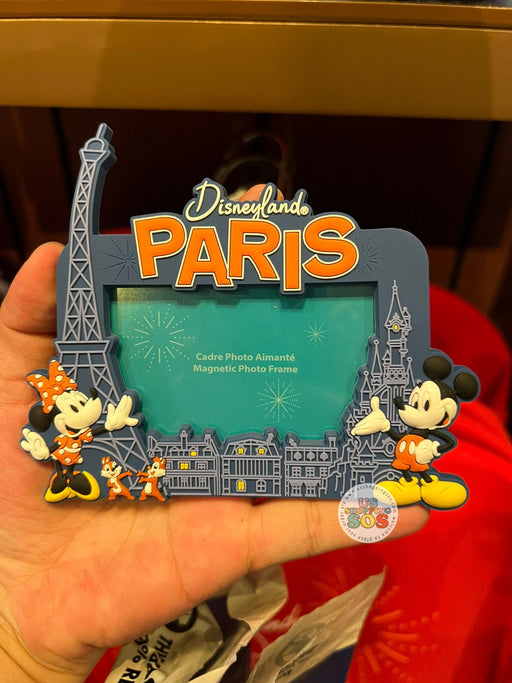 WDW - Epcot World Showcase France - Disneyland Paris Mickey & Minnie Photo Frame Magnet