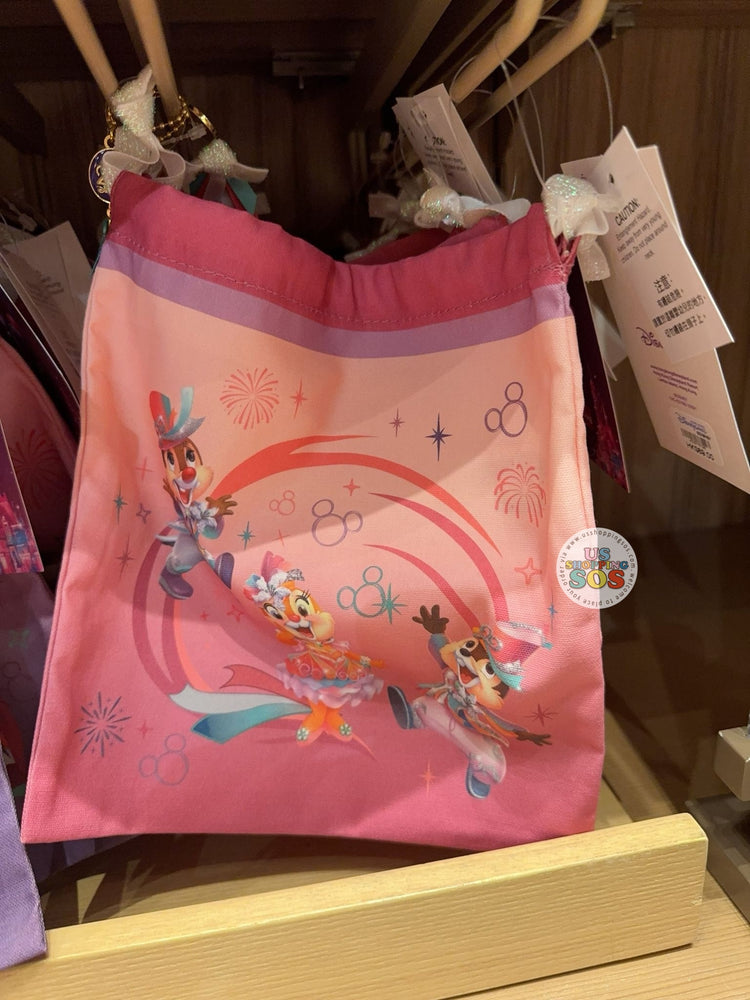 HKDL - 20th Anniversary Grand Celebration - Chip, Dale & Clarice Drawstring Bag