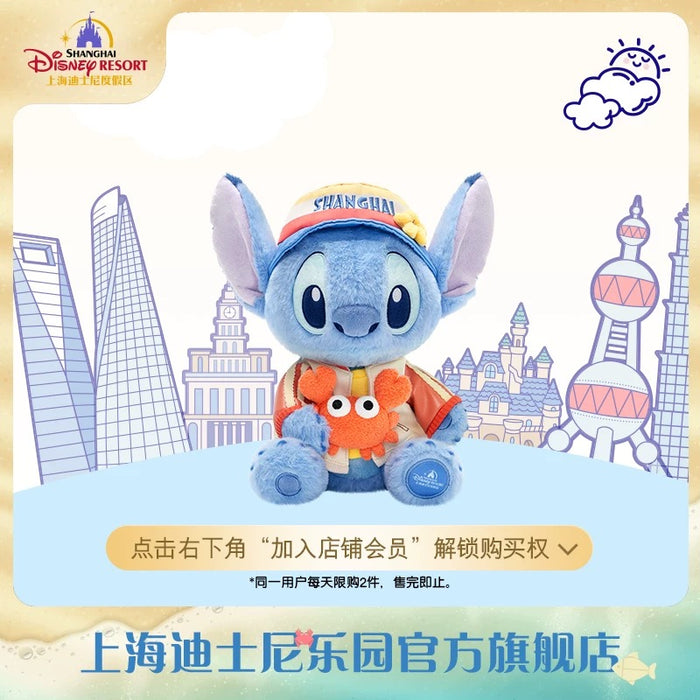 SHDL - Stitch & Angel "Travel in Shanghai" Collection x Stitch with Hairy Crab Plush Toy