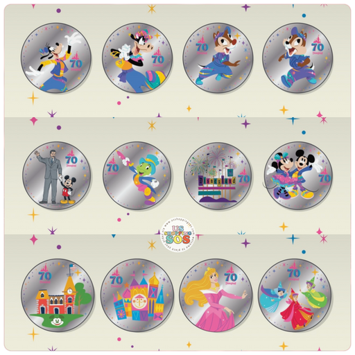 DLR - Disneyland Resort 70th Celebration - Color Collectible Medallions