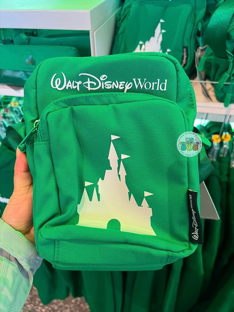 DLR/WDW - Logo Mania 2026 The Tiki Tiki Tiki Room - Emerald Green Park Logo Headband Friendly Crossbody Bag