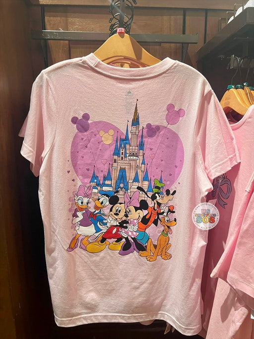 DLR/WDW - Mickey & Friends Mickey Icon Balloon Park Logo Pink Graphic Tee (Adult)
