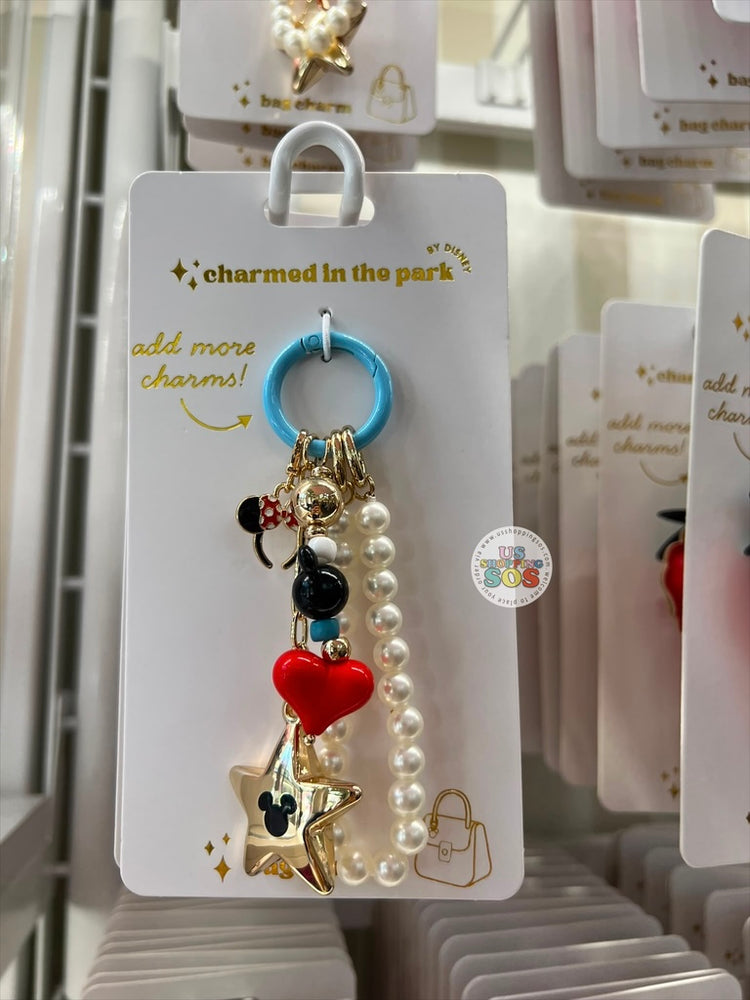DLR/WDW - Charmed in the Park - Minnie Headband, Mickey Star & Pearl Bag Charm