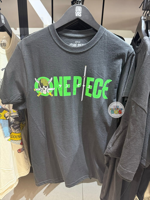 Universal Studios - One Piece - Zoro Skull Black Tee (Adult)