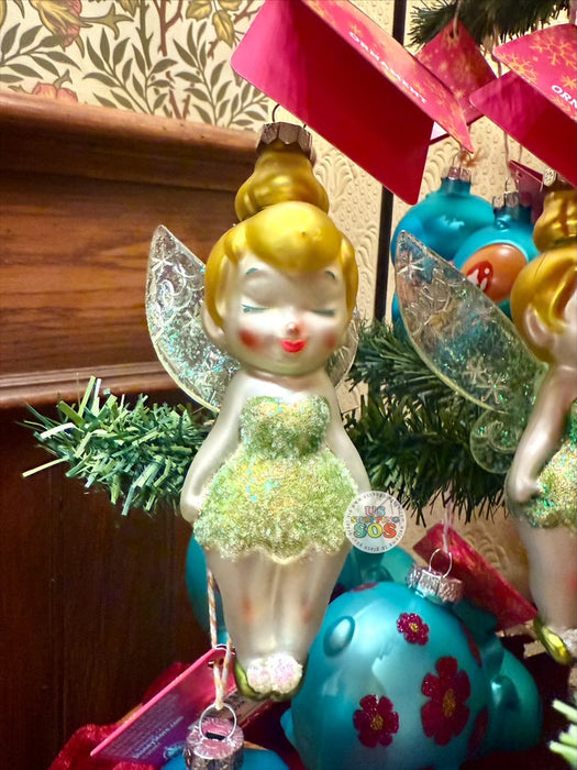 DLR/WDW - Tinker Bell Glass Hanging Ornament 2026