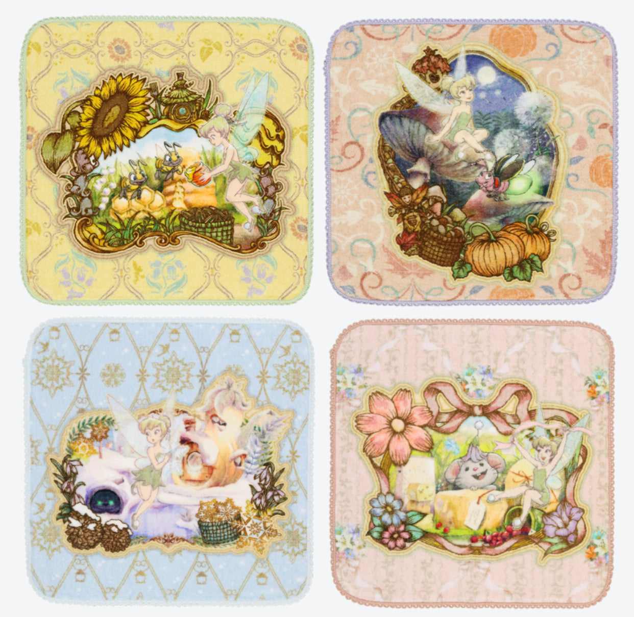 TDR - Fantasy Springs "Fairy Tinkerbell's Busy Buggy" Collection x Mini Towels Set