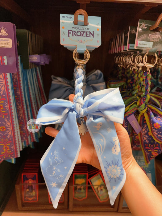 HKDL - World of Frozen 2025 Summer Collection x Snowgies Ribbon/Bow Bag Charm Color: Light Blue