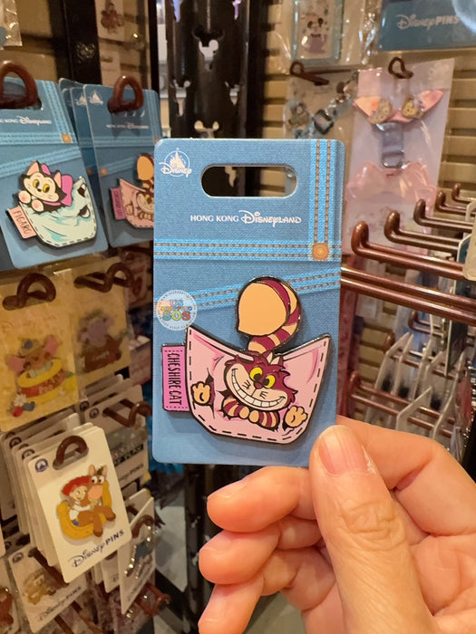 HKDL - Cheshire Cat in a Jean Pocket Pin