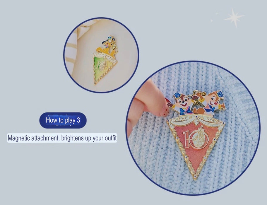 SHDL - 2026 Mickey, Duffy & Friends 10th Birthday Celebration Collection x Flag Shaped Magnets Blind Box (Release Date: Mar 20, 2026)