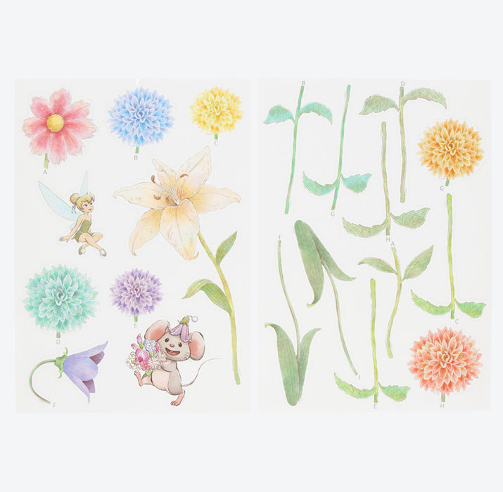 TDR - Fantasy Springs "Fairy Tinkerbell's Busy Buggy" Collection x Wall Stickers Set