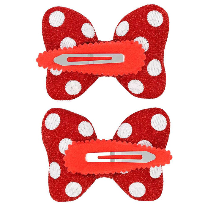 TDR - Minnie Mouse Bow Hair Pins Set of 2 (Color: Red)