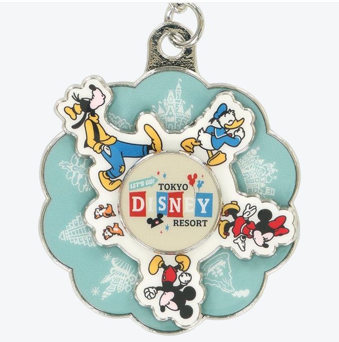 TDR - 2026 Mickey & Friends "Let's Go! Tokyo Disney Resort" Spinning Keychain (Release Date: Oct 8, 2026)