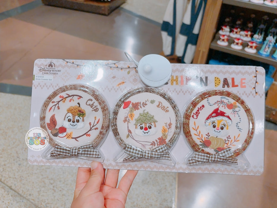 SHDL - Chip & Dale Autumn Forest Collection x Chip, Dale & Clarice Coasters Set of 3 (Release Date: Sept 12, 2025)