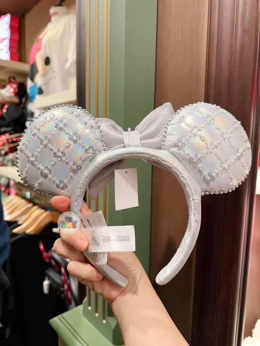 HKDL - Minnie Mouse Iridescent Tweed Pearl Ear Headband