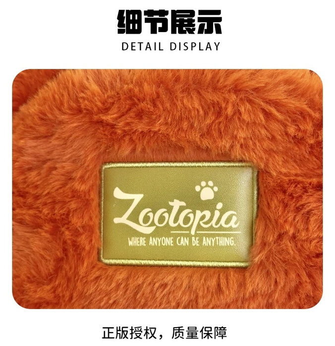 China Exclusive- Zootopia Nick Wilde Pawpsicles Big Face Plushy Shoulder Bag