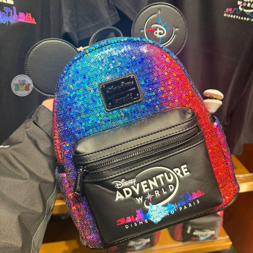 DLP - 2026 Disneyland Paris Disney Adventure World Sequin Loungefly Mini Backpack