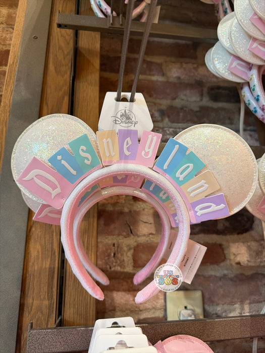 DLR/WDW - Disneyland Marquee Sparkling White 2026 Ear Headband