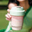 Starbucks China - Colorful Succulent Garden 2024 - 3O. Pink and Green Stainless Steel ToGo Cup 380ml