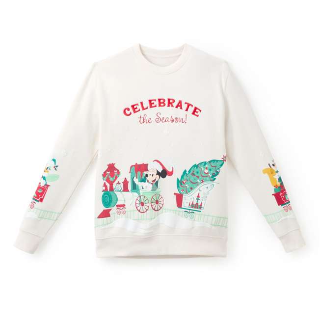 JDS - 2026 Disney Christmas x Mickey & Friends Long-Sleeve Sweatshirt, White for Adults (Release Date: Nov 3. 2026)