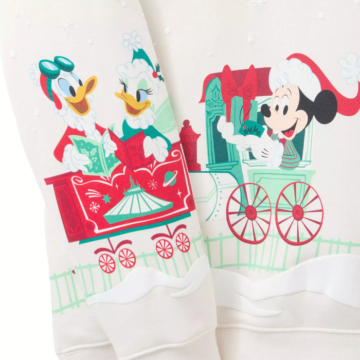 JDS - 2026 Disney Christmas x Mickey & Friends Long-Sleeve Sweatshirt, White for Adults (Release Date: Nov 3. 2026)