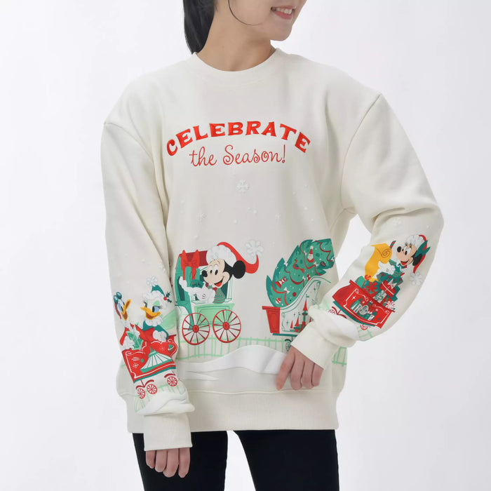 JDS - 2026 Disney Christmas x Mickey & Friends Long-Sleeve Sweatshirt, White for Adults (Release Date: Nov 3. 2026)