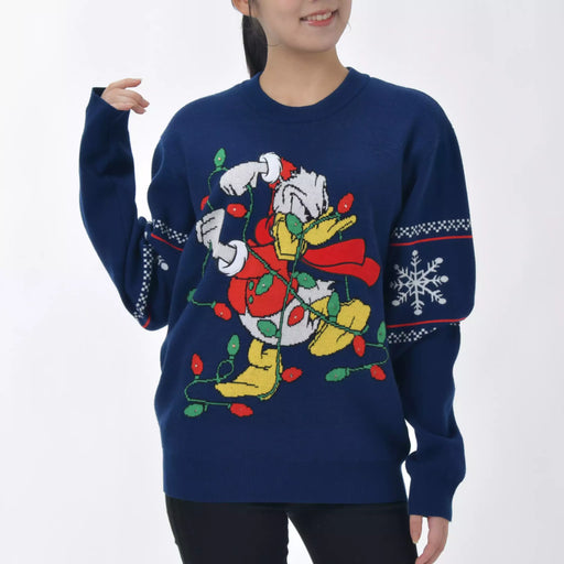 JDS - 2026 Disney Christmas x Donald Duck Light Up Sweater Color Blue for Adults (Release Date: Nov 3. 2026)