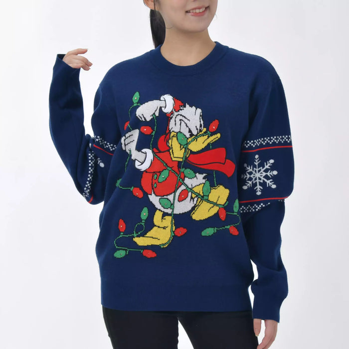 JDS - 2026 Disney Christmas x Donald Duck Light Up Sweater Color Blue for Adults (Release Date: Nov 3. 2026)