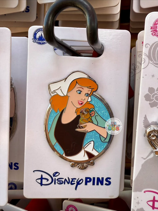 DLR/WDW - Disney Princess Glitter Portraits 2025 - Cinderella & Gus Pin