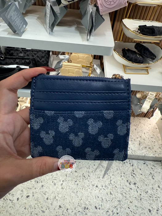 DLR/WDW - Disney’s Once Upon A Bag - Mickey Icon Denim Card Wallet