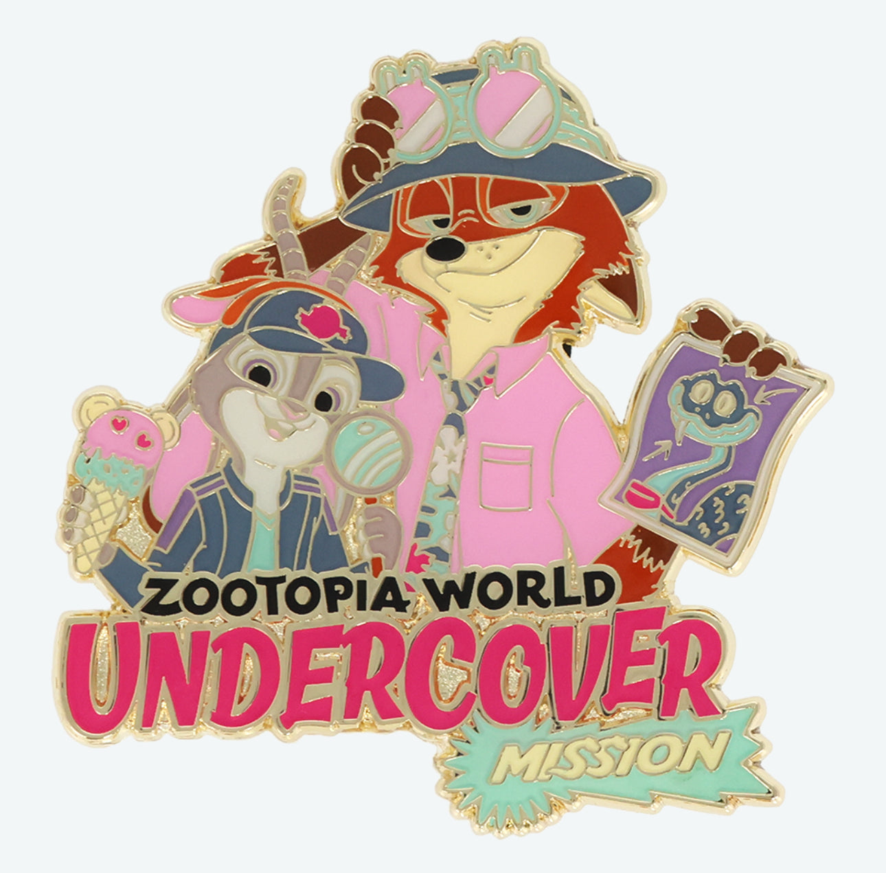 TDR - Zootopia World Undercover Mission Collection x Judy, Nick & Gary De'Snake Pin Badge (Release Date: Nov 26, 2025)