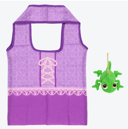 TDR - 2026 Tangled Rapunzel Dress Print Foldable Shopping/Eco Bag, Fold into a Pascal Pouch & Keychain  (Release Date: Oct 8, 2026)