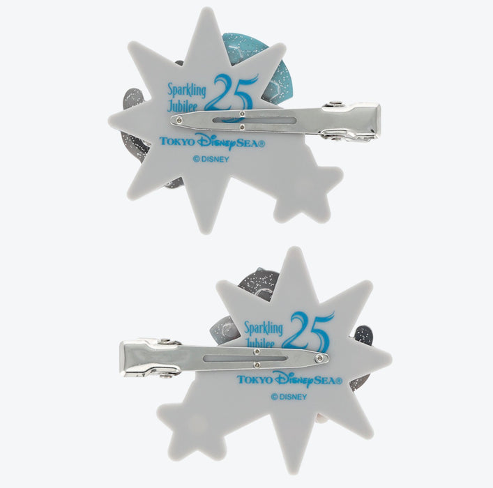 TDR - Tokyo DisneySea 25th Anniversary "Sparkling Jubilee" x Mickey & Minnie Hair Clip Set of 2 (Release Date: Apr 8, 2026)